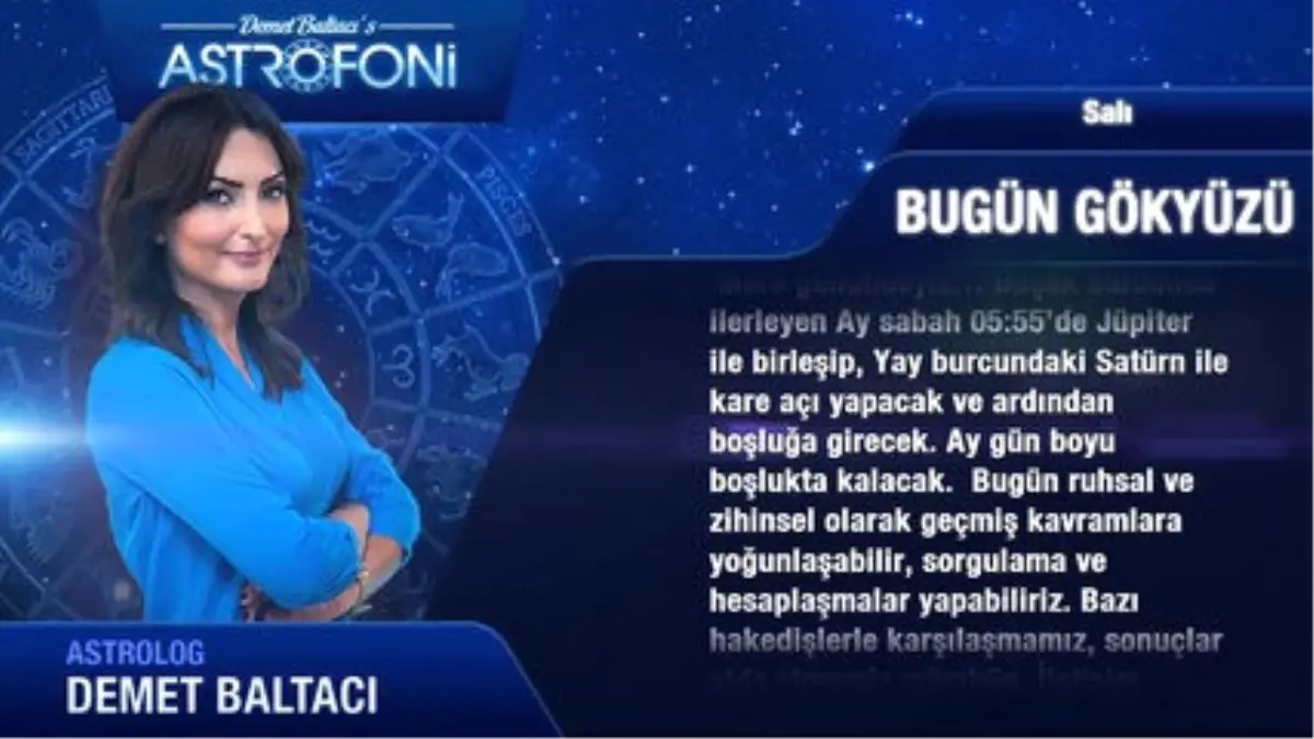 26 Temmuz 2016 Salı Bugün Gökyüzü