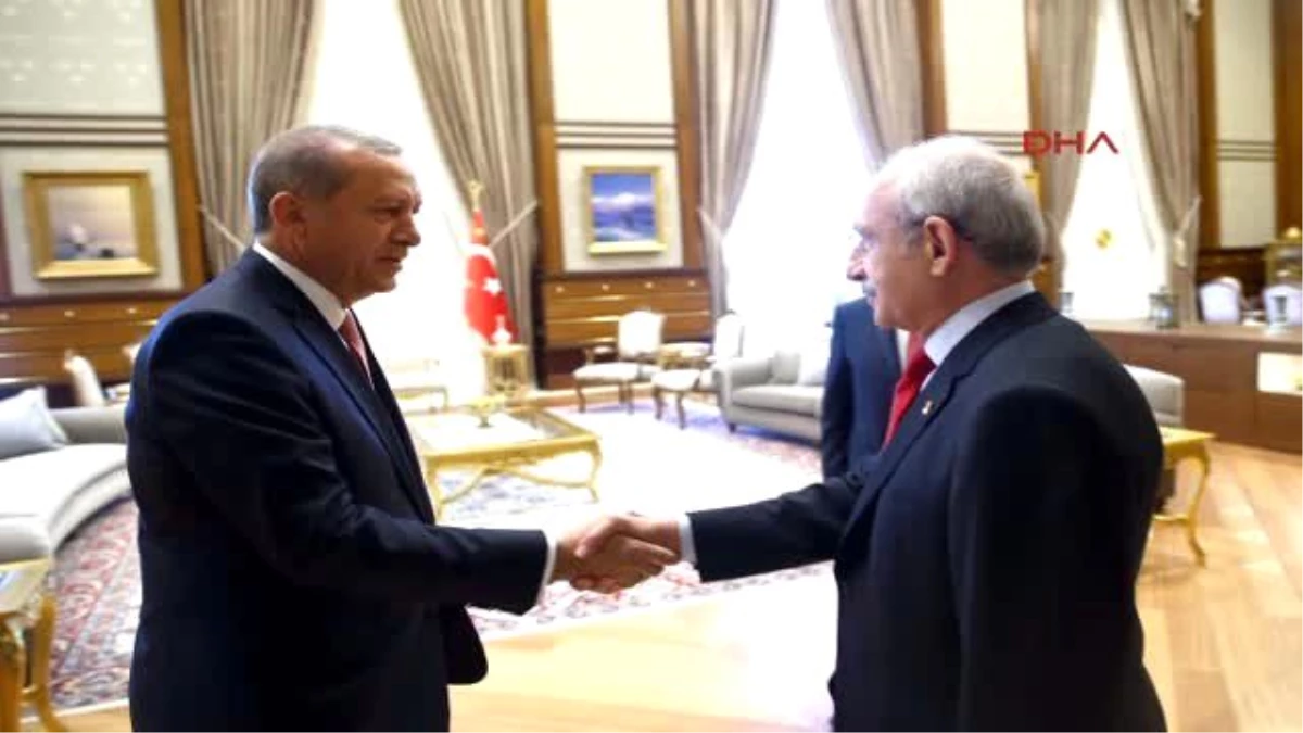 Cumhurbaşkanı Erdoğan, Binali Yıldırım, Kemal Kılıçdaroğlu ve Devlet Bahçeli\'yi Kabul Etti