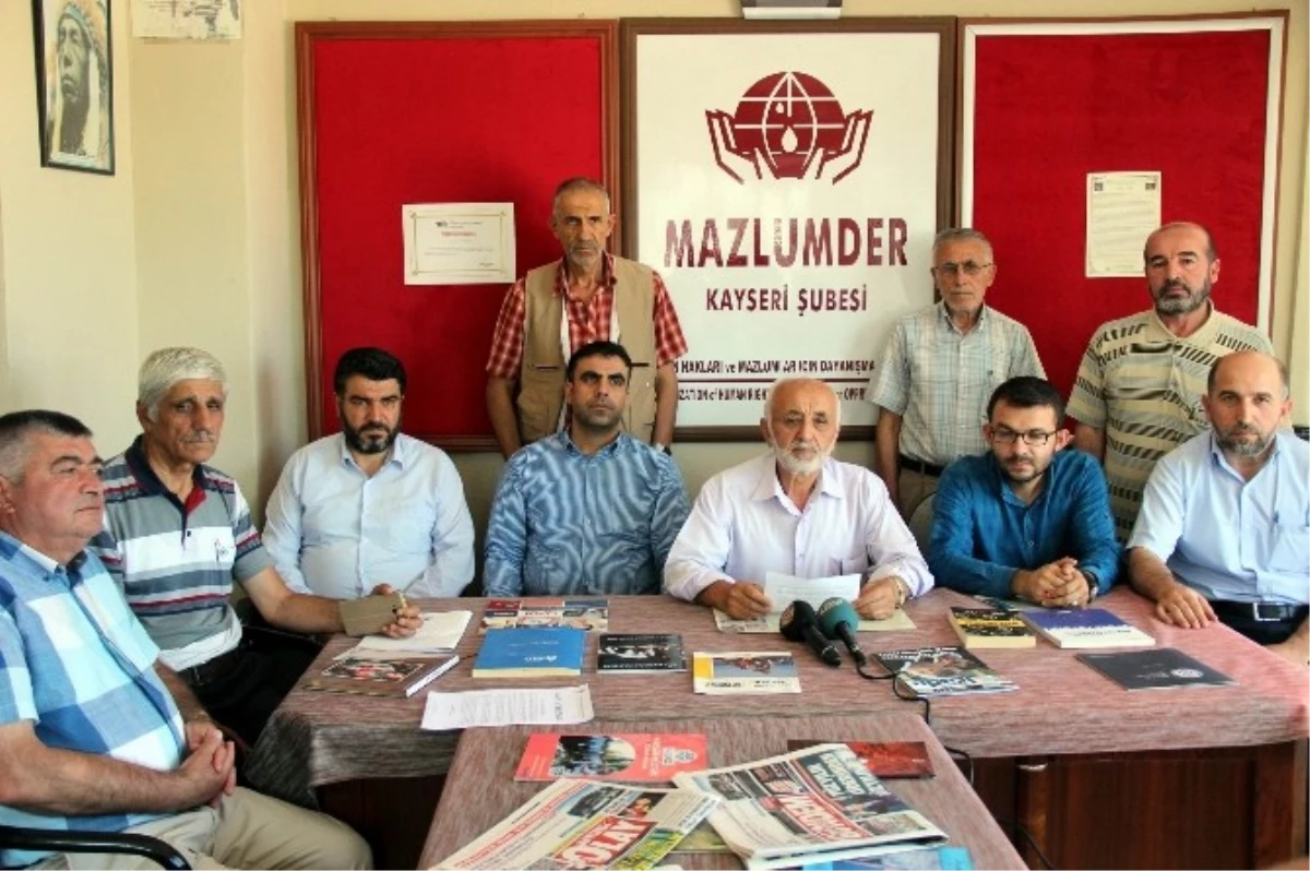 Mazlumder Kayseri Şube Başkanı Ahmet Taş Açıklaması