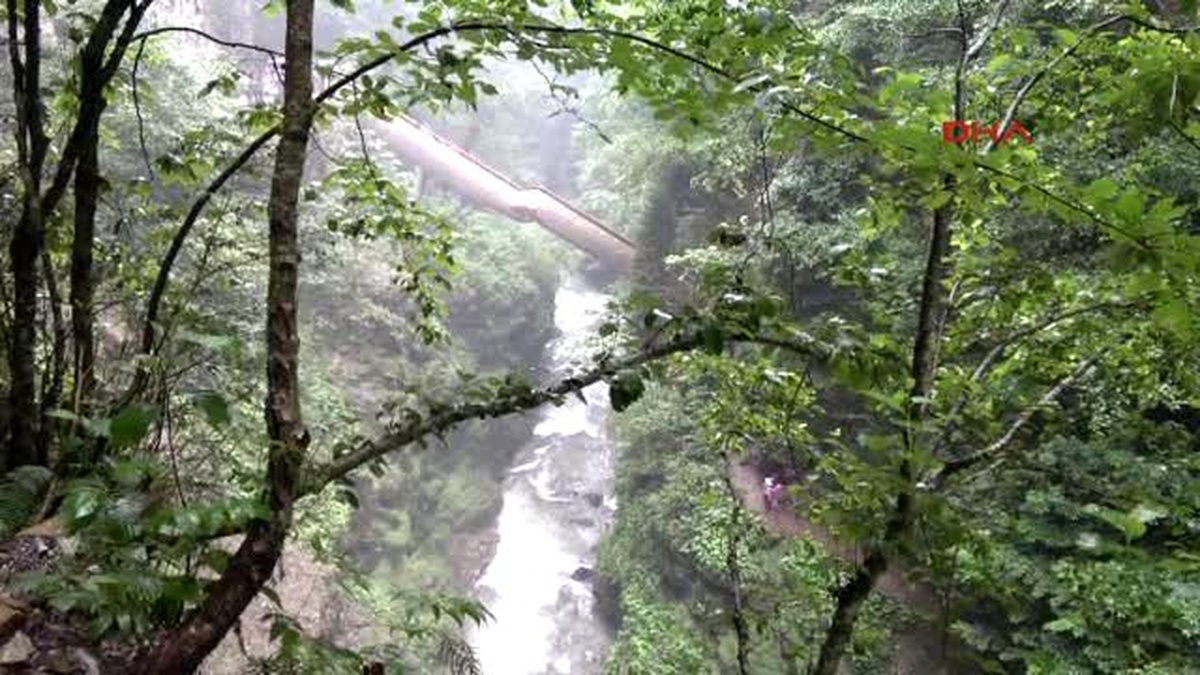 Rize?de, Palovit Şelalesine Basamaklı Köprü