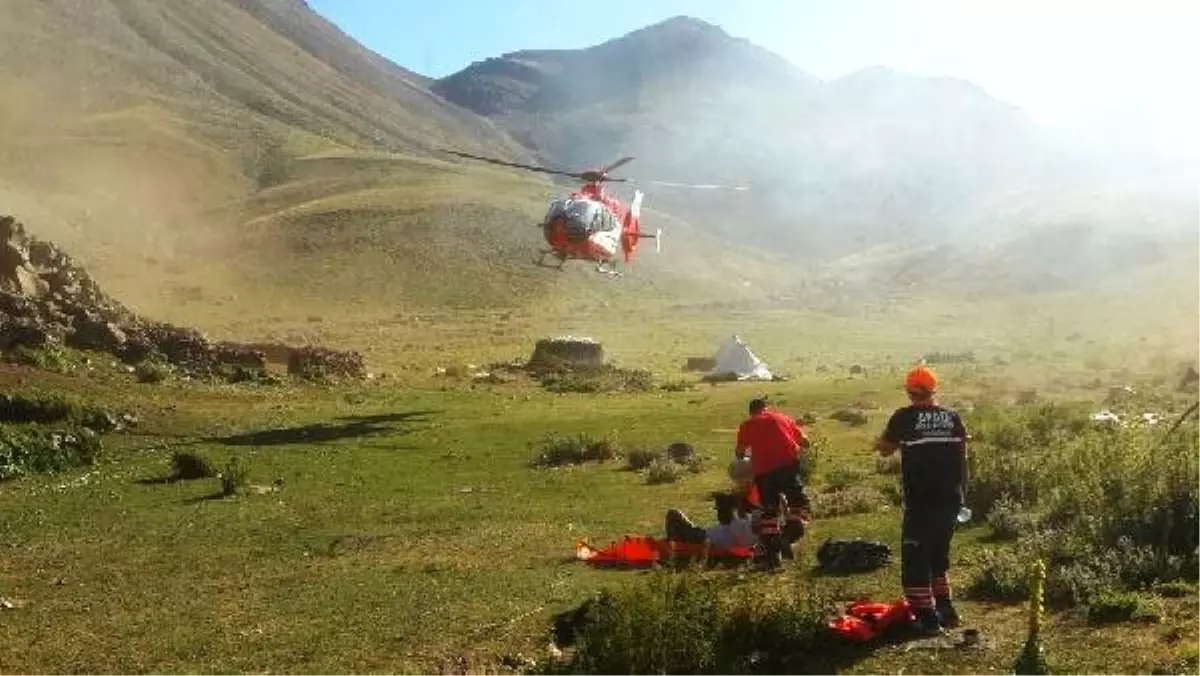 Apandisiti Patlayan Çoban, Dağdan Ambulans Helikopterle Alındı