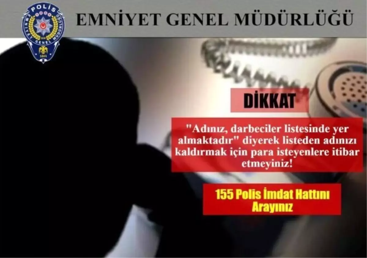 Emniyet Dolandırıcılara Karşı Uyardı