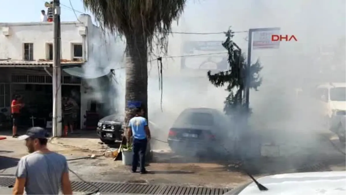 Bodrum Sanayi Sitesinde 2 Araç Yangında Zarar Gördü