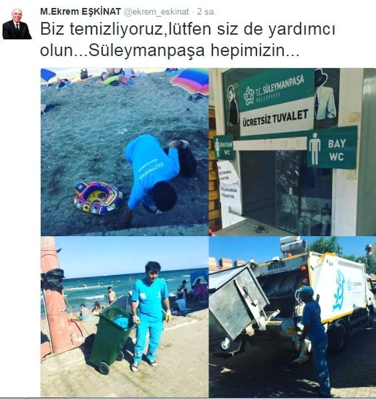 Başkan Eşkinat\'tan Temizlik Uyarısı