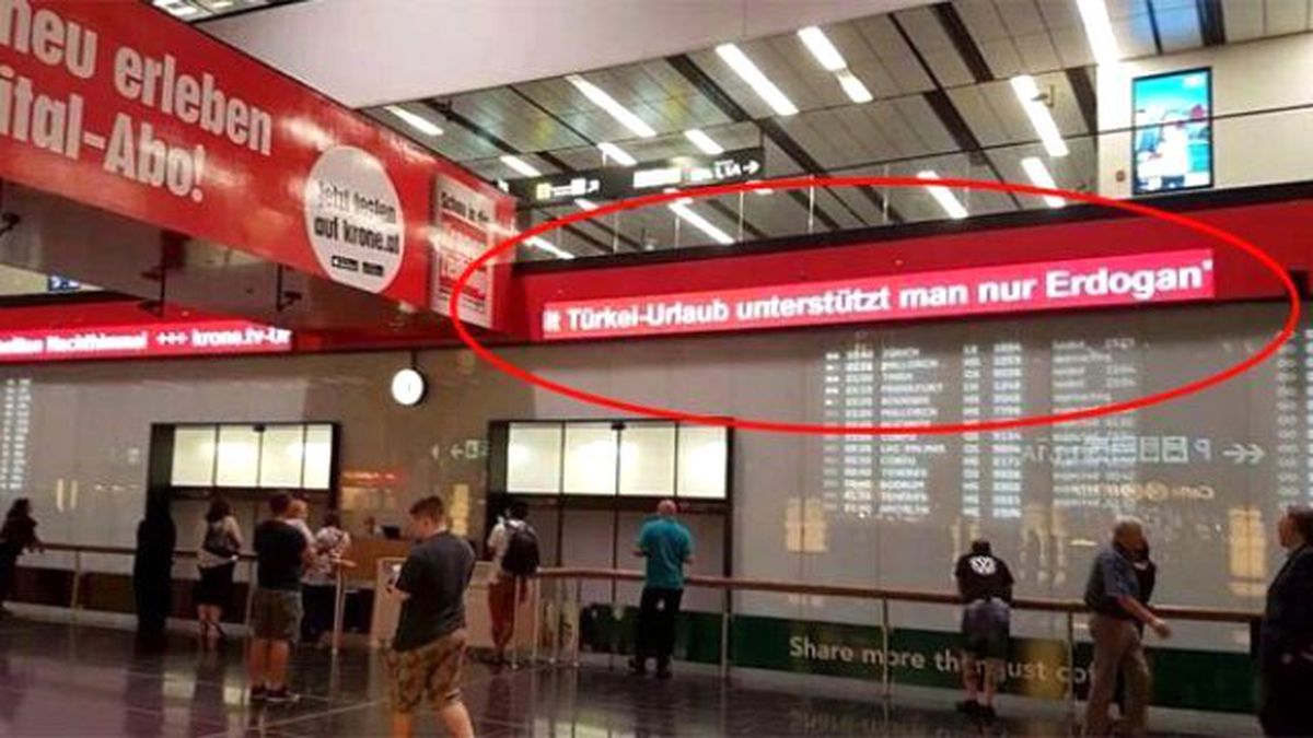 Viyana Havalimanı'ndaki Tartışmalı Yazı Kaldırıldı