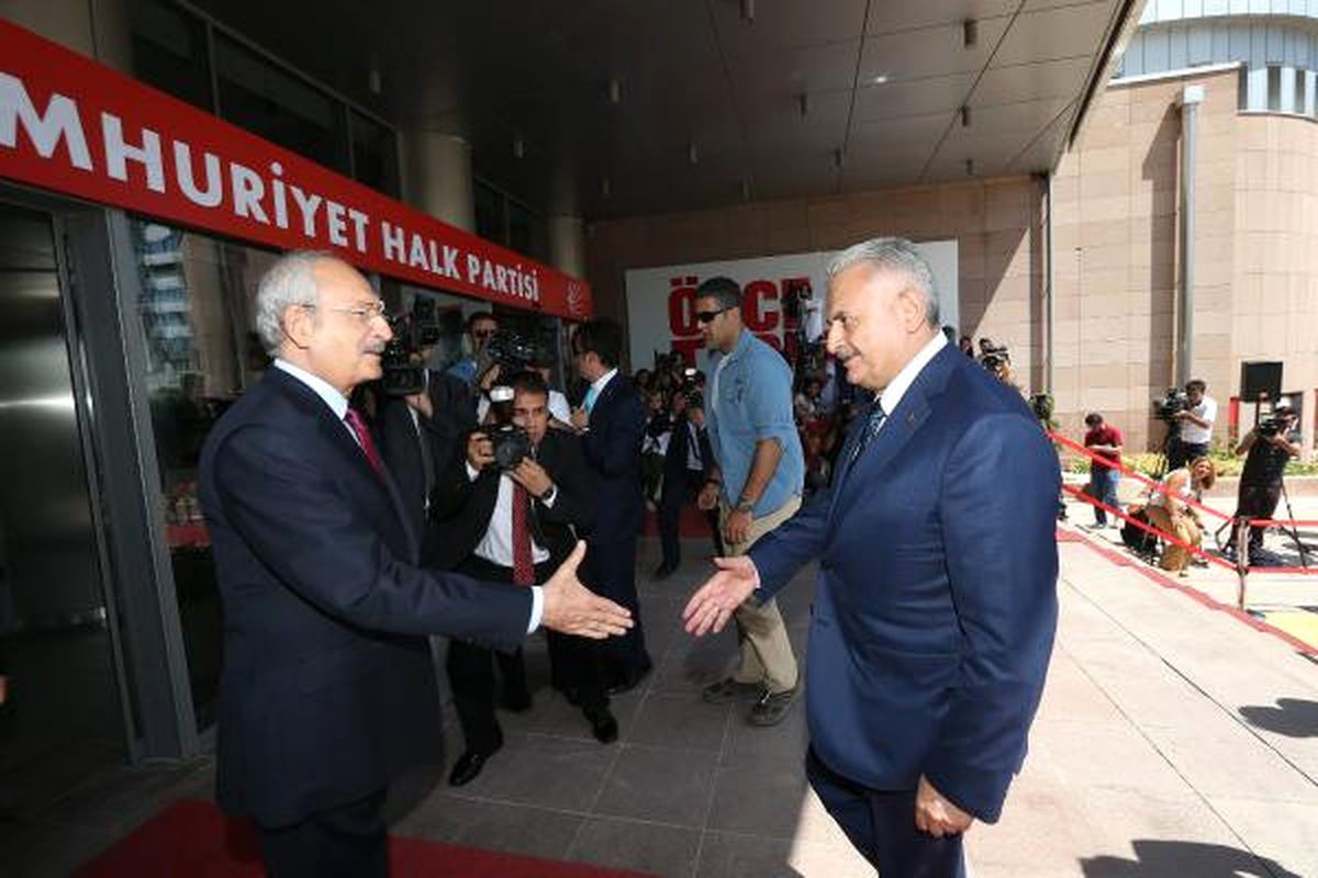 Başbakan Yıldırım\'dan CHP Genel Merkezi\'nde Kılıçdaroğlu\'na Ziyaret