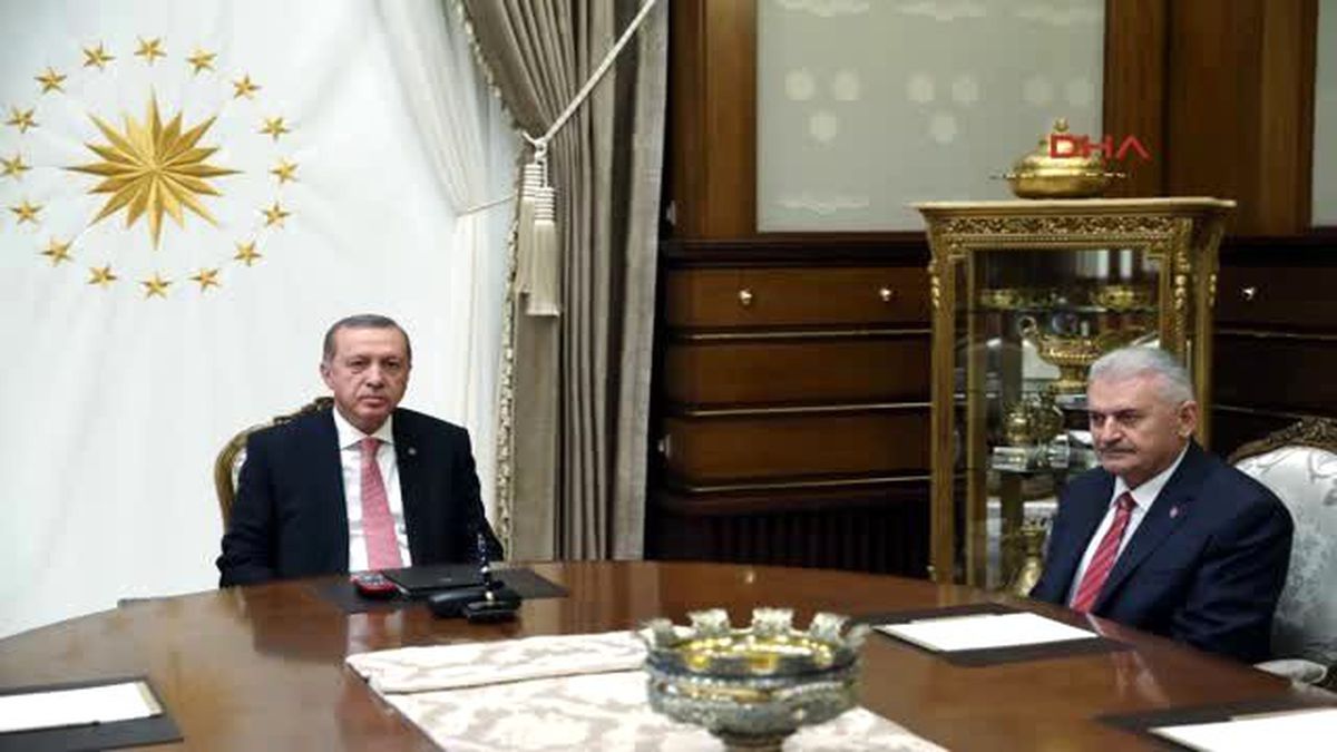 Ankara- Cumhurbaşkanı Erdoğan, Başbakan Yıldırım\'ı Kabul Etti