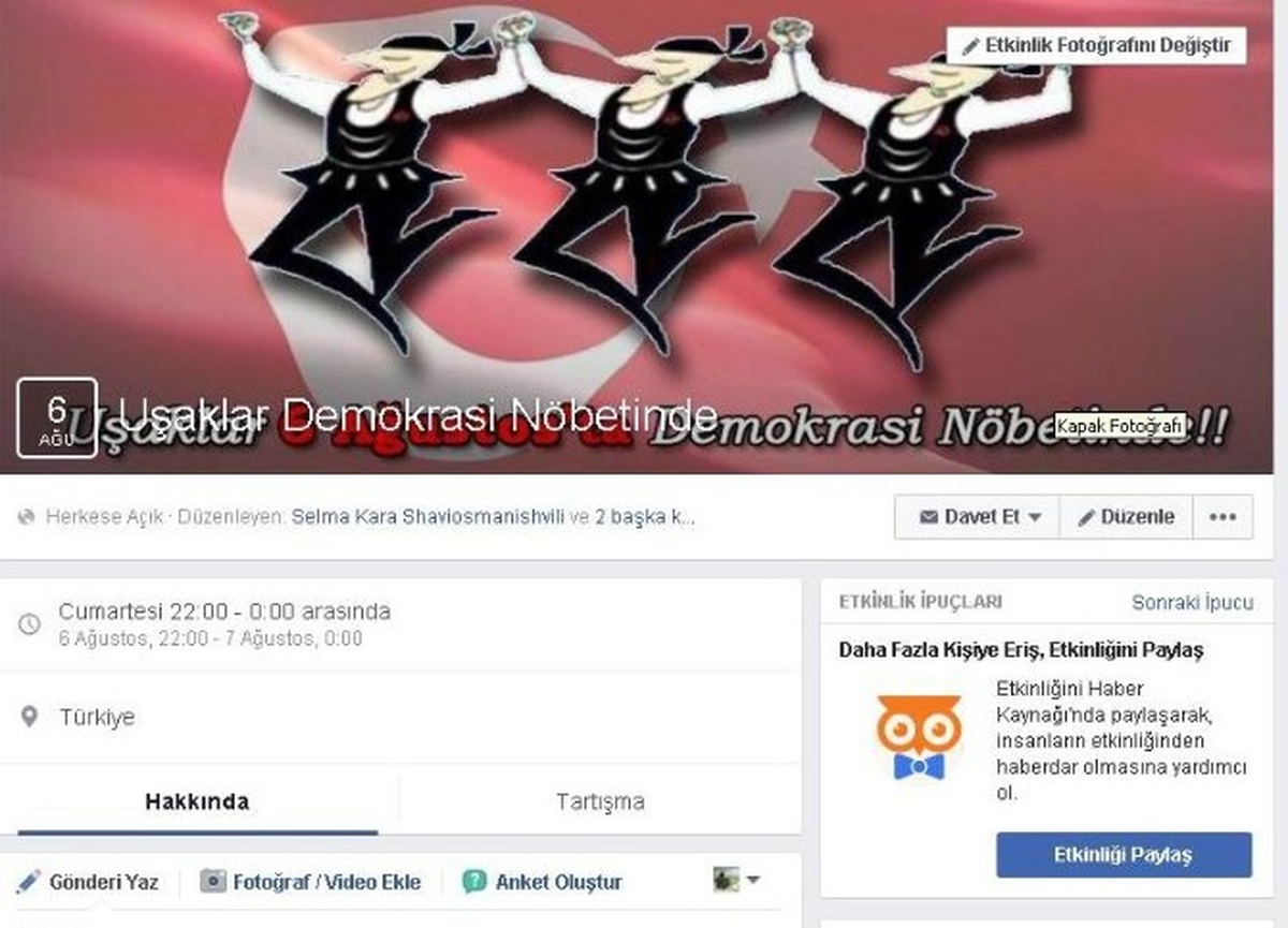 Karadeniz Uşakları 6 Ağustos\'ta Demokrasi Nöbetinde