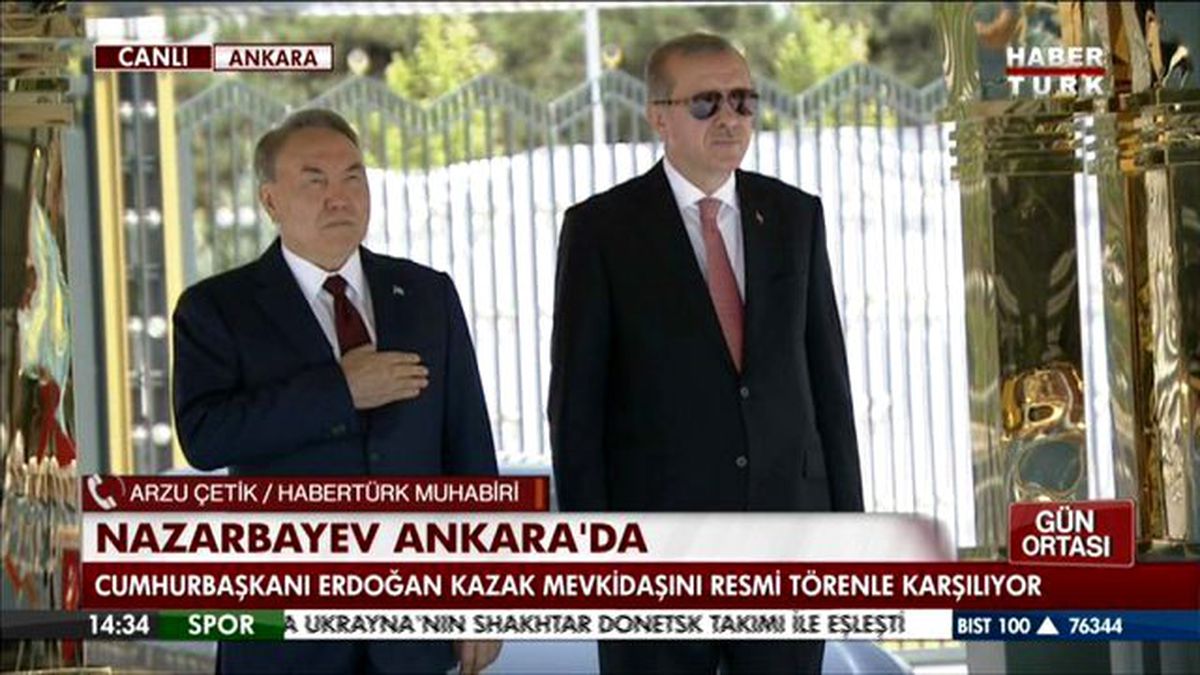 Erdoğan'ın Nazarbayev'i Karşıladığı Törende Bir İlk