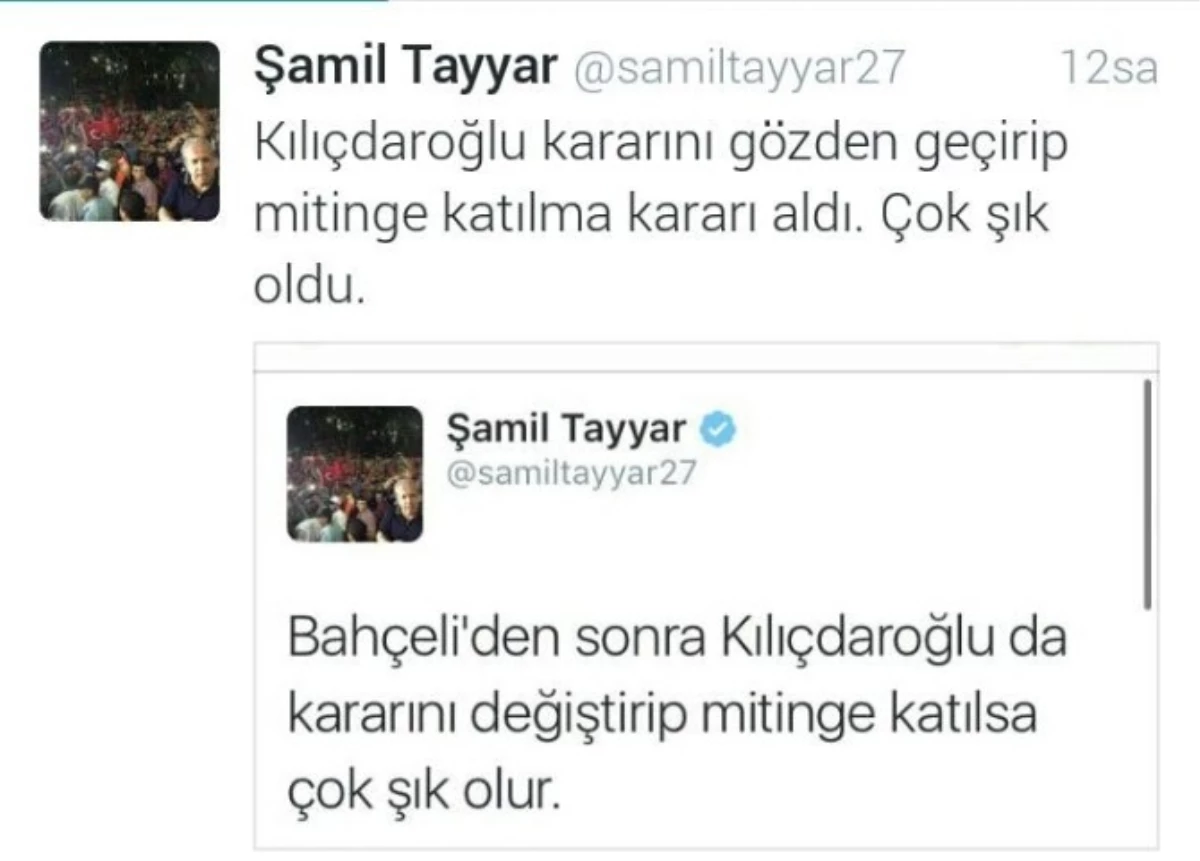 Şamil Tayyar\'dan CHP Lideri Kılıçadaroğlu\'na \'Şık\' Yorumu