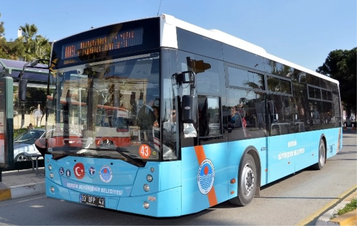 Mersin\'de Belediye Otobüsleri 7 Ağustos\'ta Ücretsiz