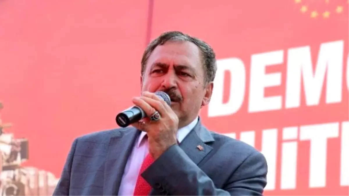 Demokrasi ve Şehitler Mitingi - Orman ve Su İşleri Bakanı Eroğlu