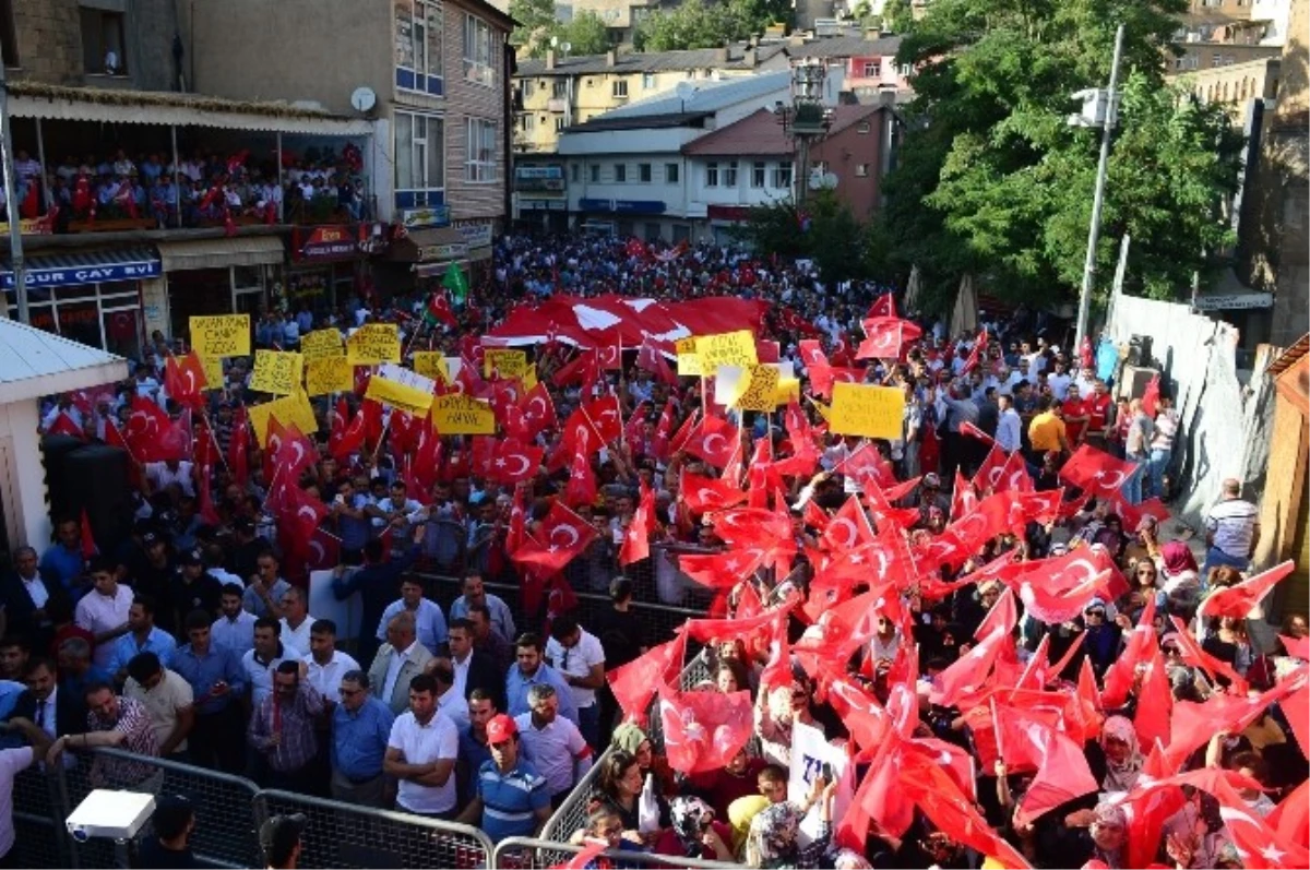 Bitlis\'te Büyük Demokrasi Mitingi Düzenlendi