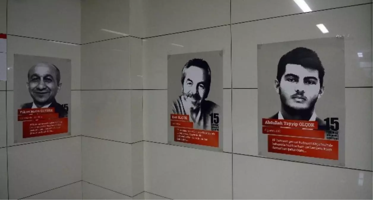 Yenikapı Metro İstasyonu Şehitlerin Fotoğraflarıyla Donatıldı