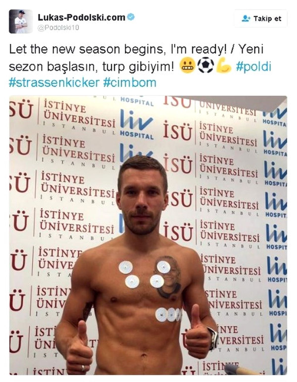 Galatasaray\'da Lukas Podolski Sağlık Kontrolünden Geçti