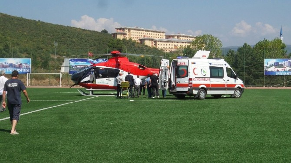 Hava Ambulansı Kazazede İçin Havalandı