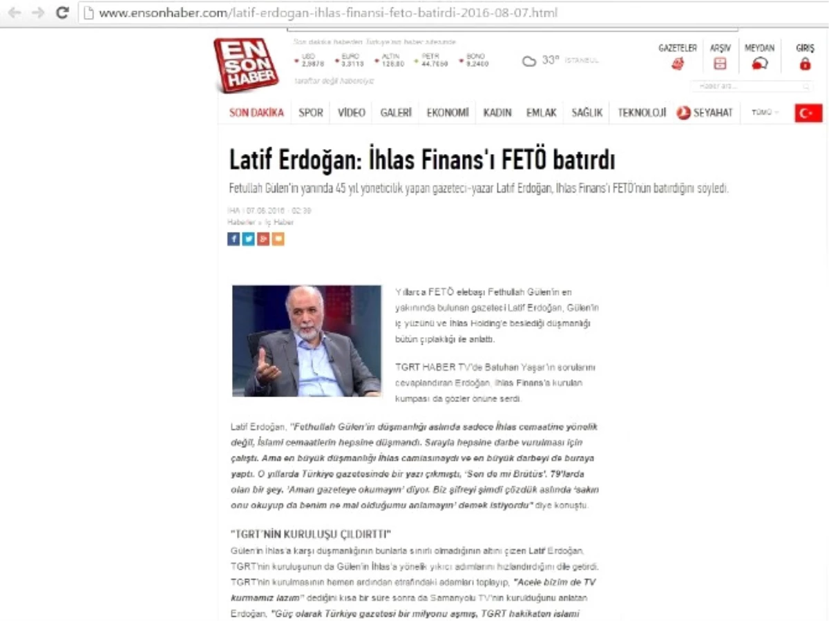 İhlas Finans\'ın Fetö Tarafından Batırıldığının Ortaya Çıkması Geniş Yankı Uyandırdı