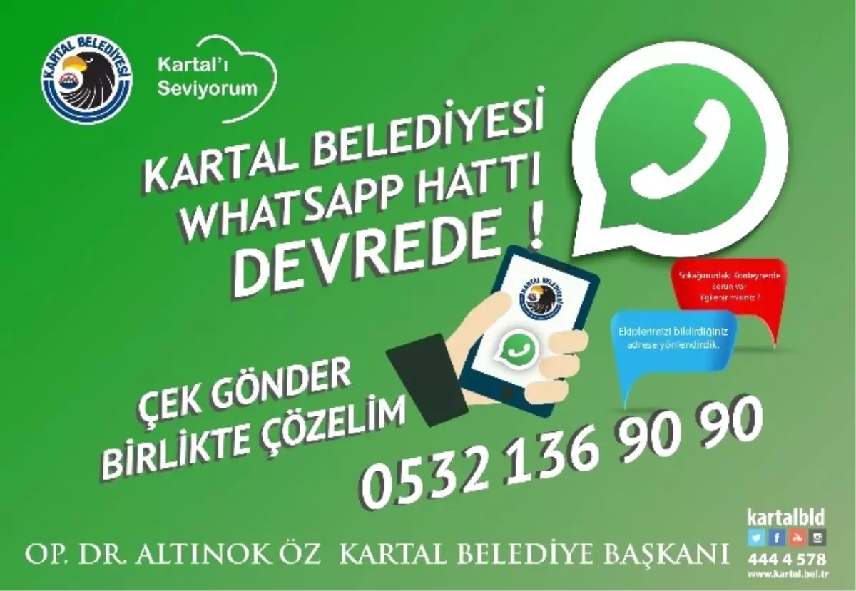 Kartal Belediyesi Whatsapp Hattı ile Sorunlara Çözüm Üretiyor