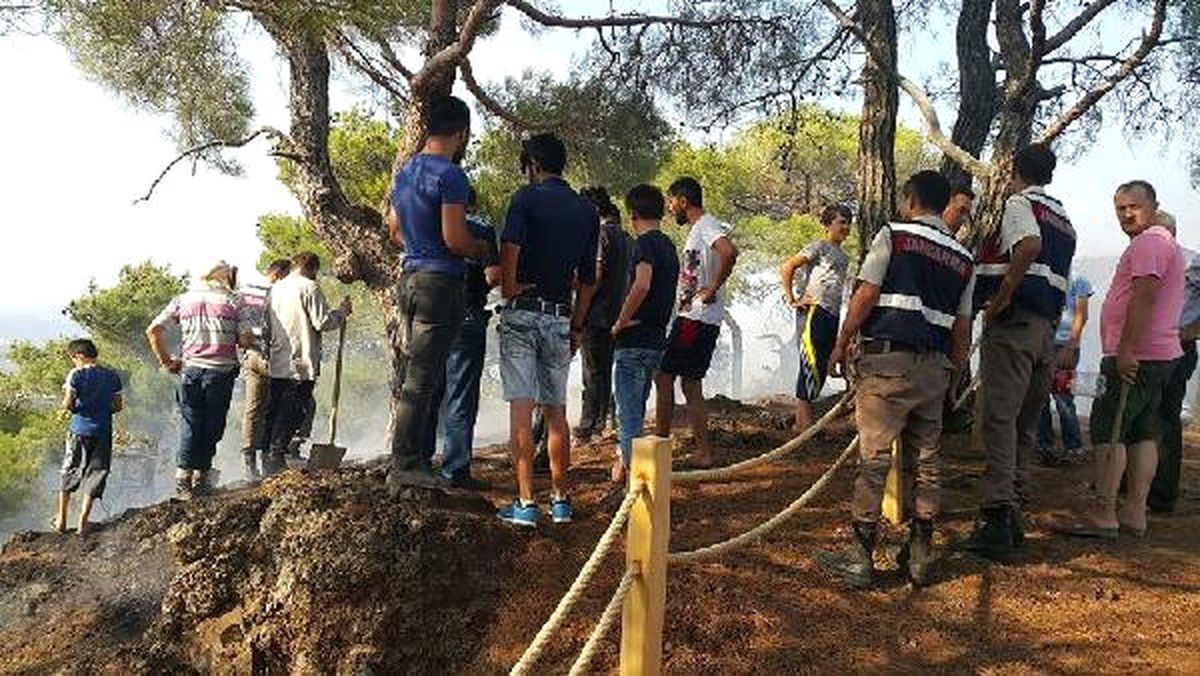 Kula Jeoparkı\'nda Korkutan Yangın