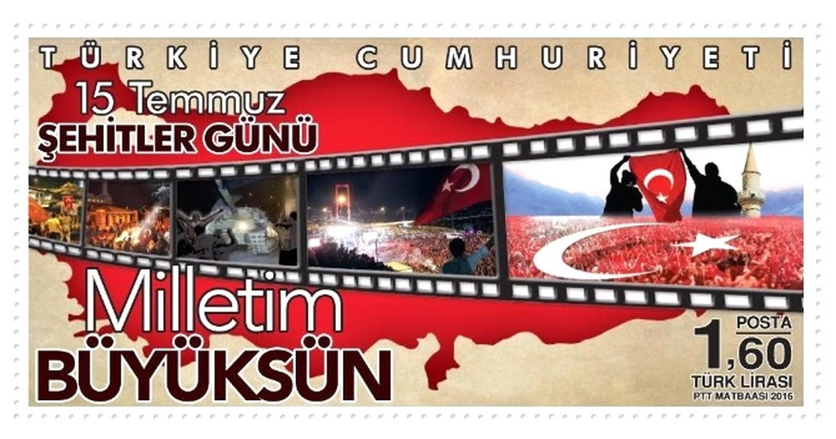 PTT\'den \'15 Temmuz Şehitler Günü\' Konulu Anma Pulu