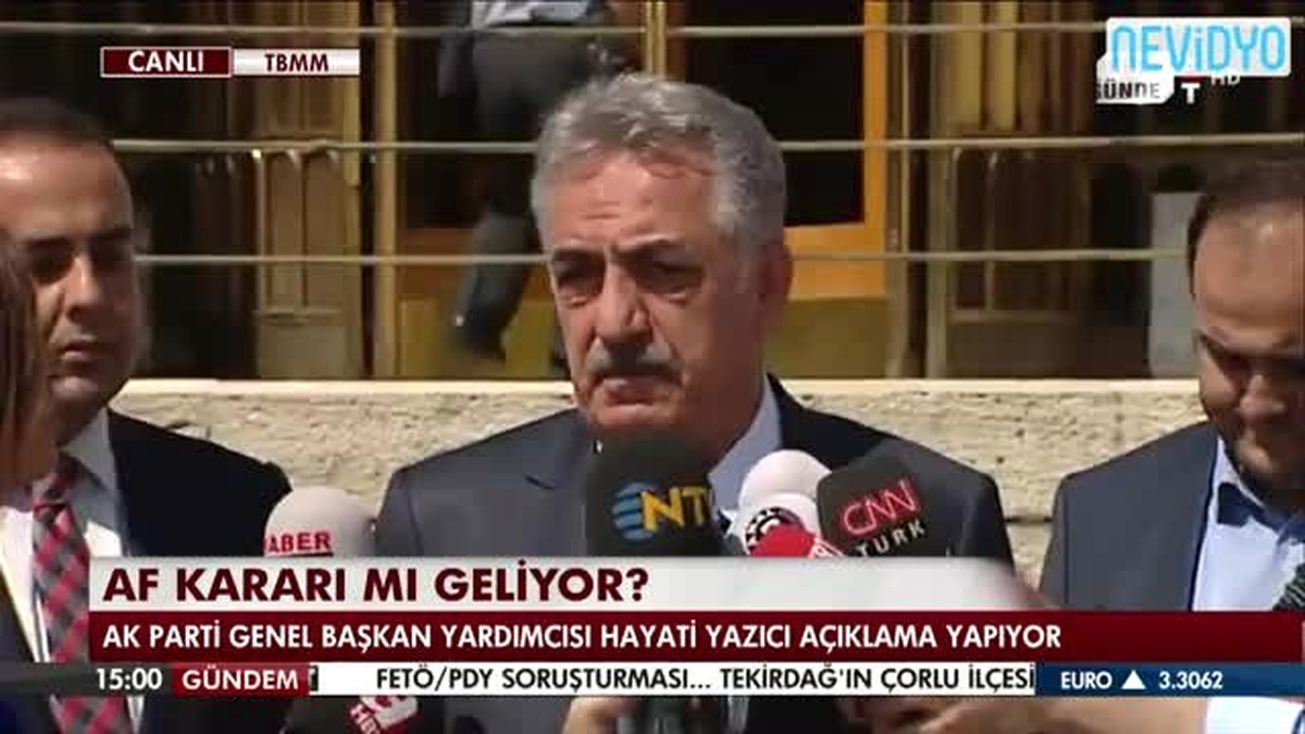 Hayati Yazıcı: Af Konusu Gündemimizde Yok
