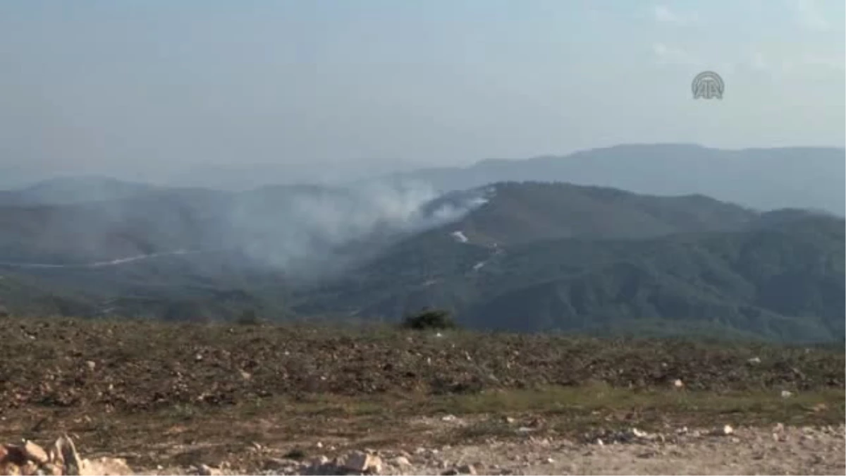 Türkmendağı\'nın Hatay Sınırına Yakın Bölümünde Orman Yangını Çıktı