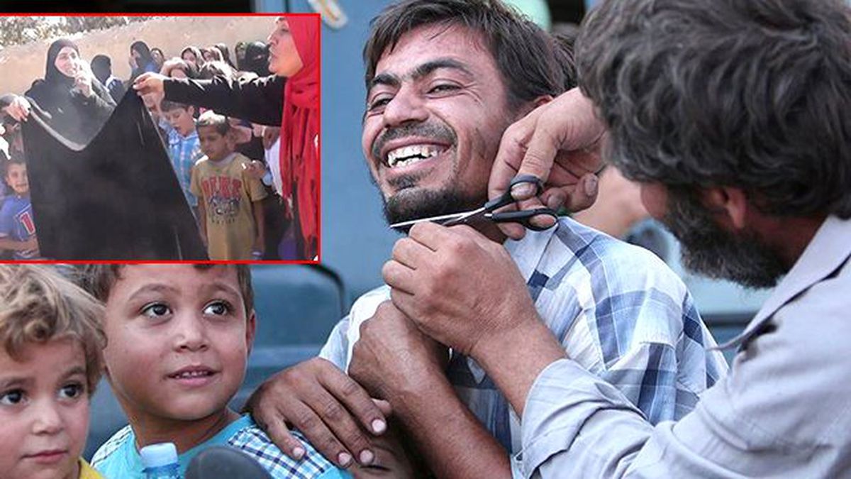 Menbiç Halkı İşgalden Kurtuluşu Sakal Keserek ve Çarşaf Yakarak Kutladı