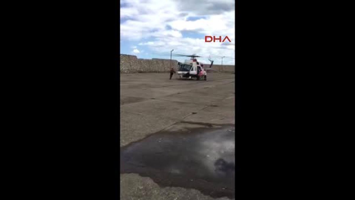 Bartın\'da Helikopterle Hasta Kurtarıldı