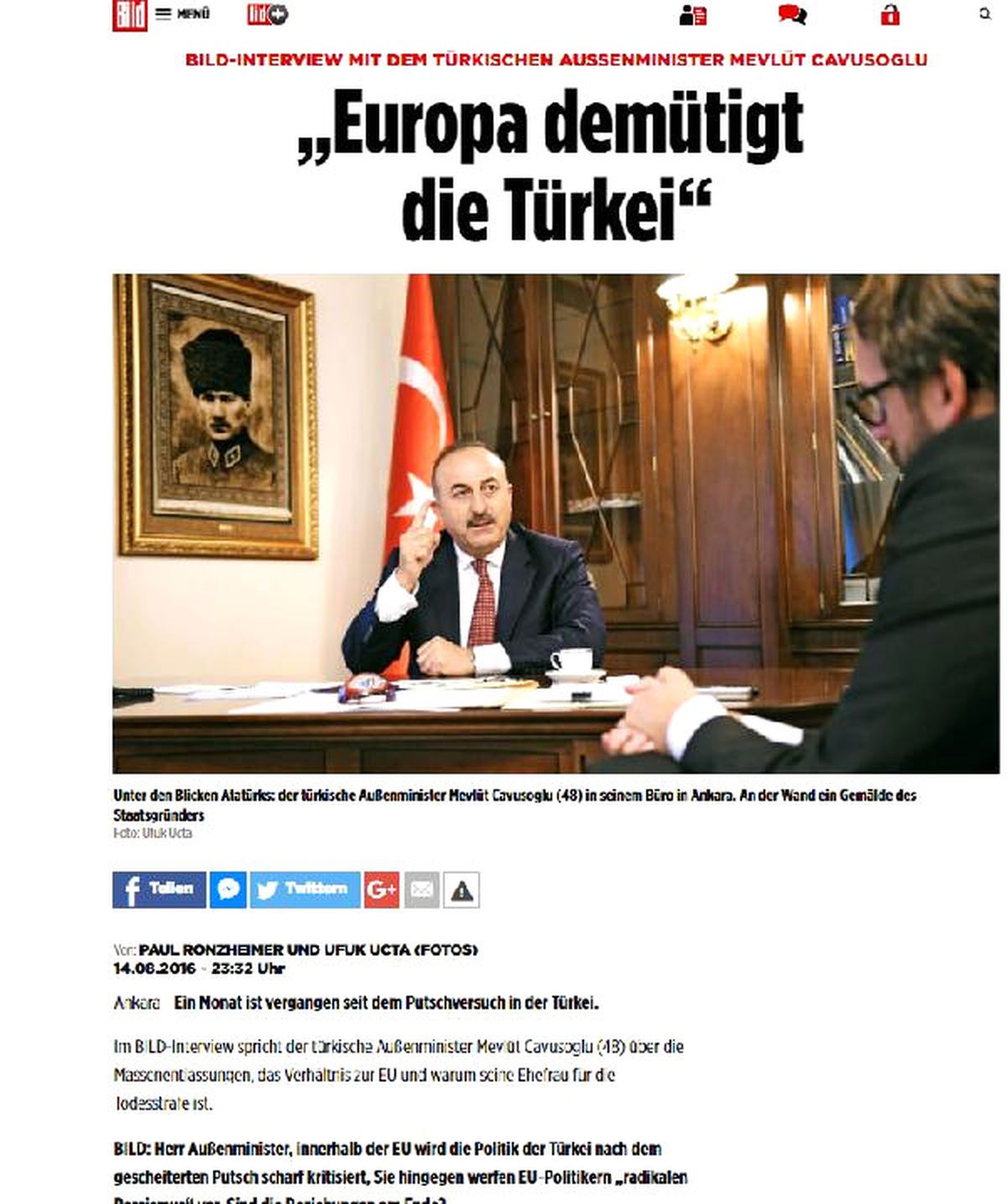 Dışişleri Bakanı Çavuşoğlu\'ndan AB\'ye "Türkiye Düşmanlığı" Eleştirisi