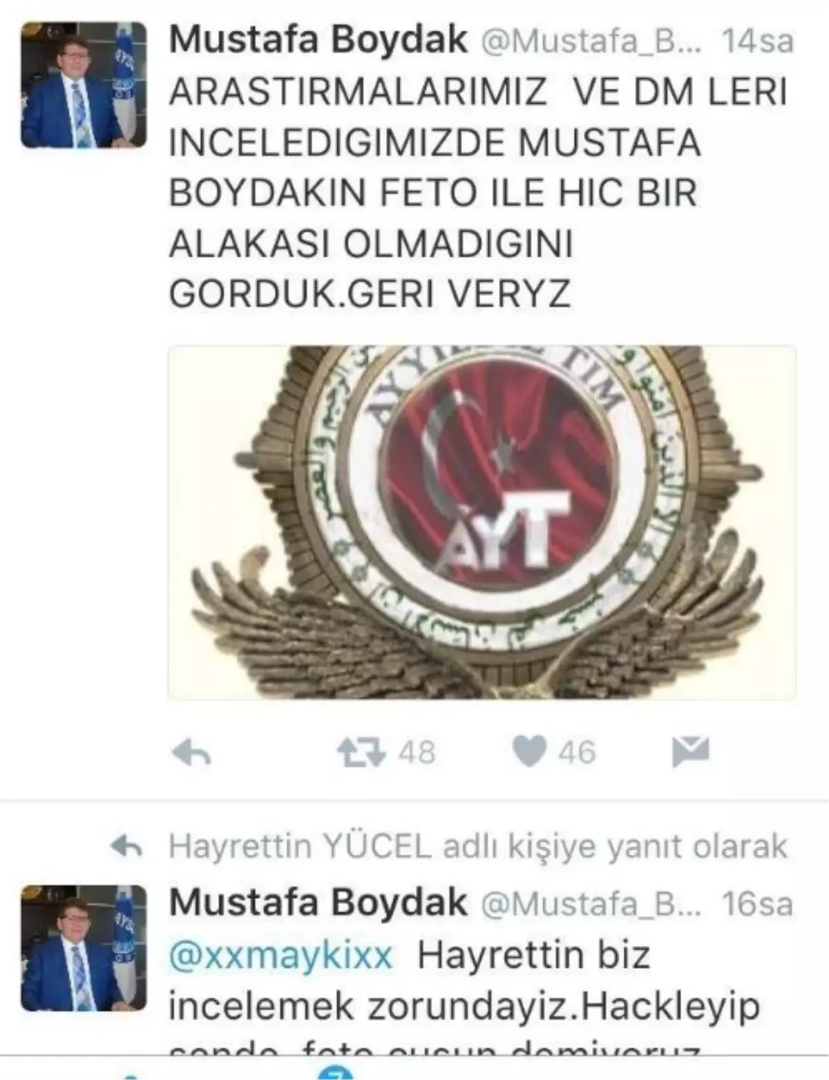 Mustafa Boydak\'ın Hacklenen Twitter Adresi Geri Verildi