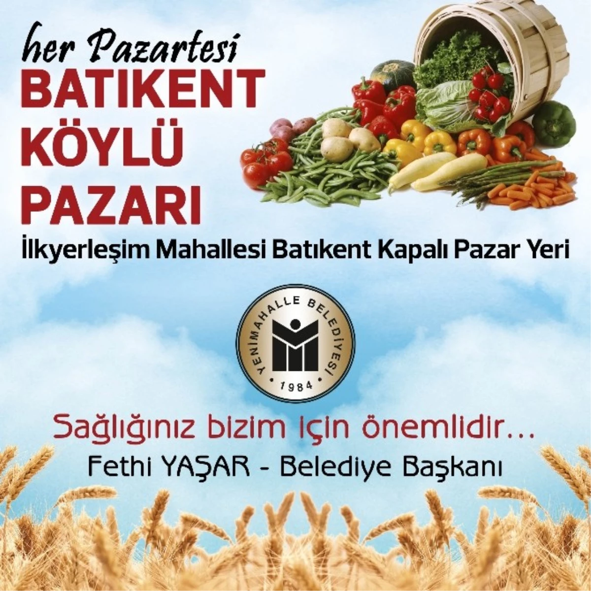 Yenimahalle\'de Köylü Pazarları Açılıyor