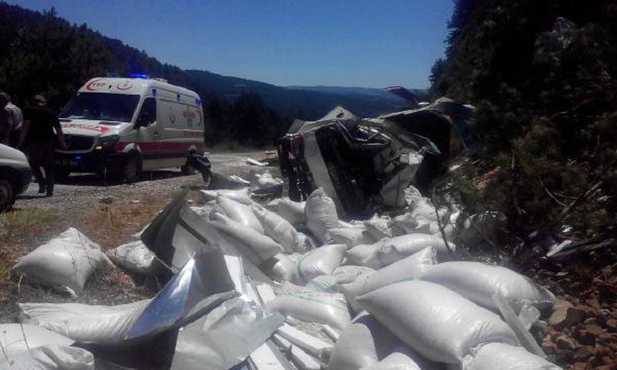 Kamyonet Şarampole Yuvarlandı: 1 Ölü