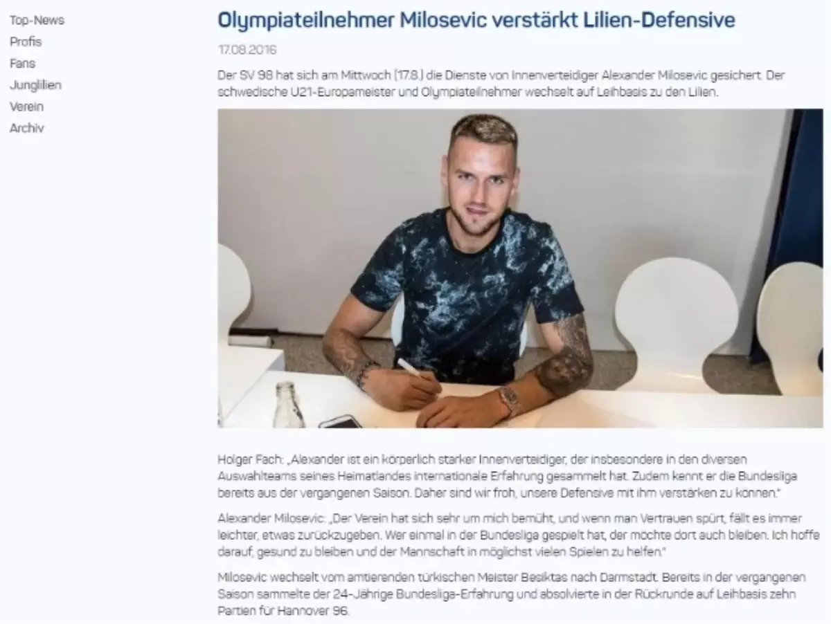 Alexander Milosevic Almanya Yolcusu