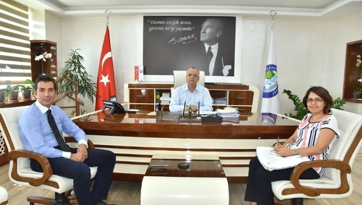 Banka Müdürü Pınar\'dan Başkan Kayda\'ya Ziyaret