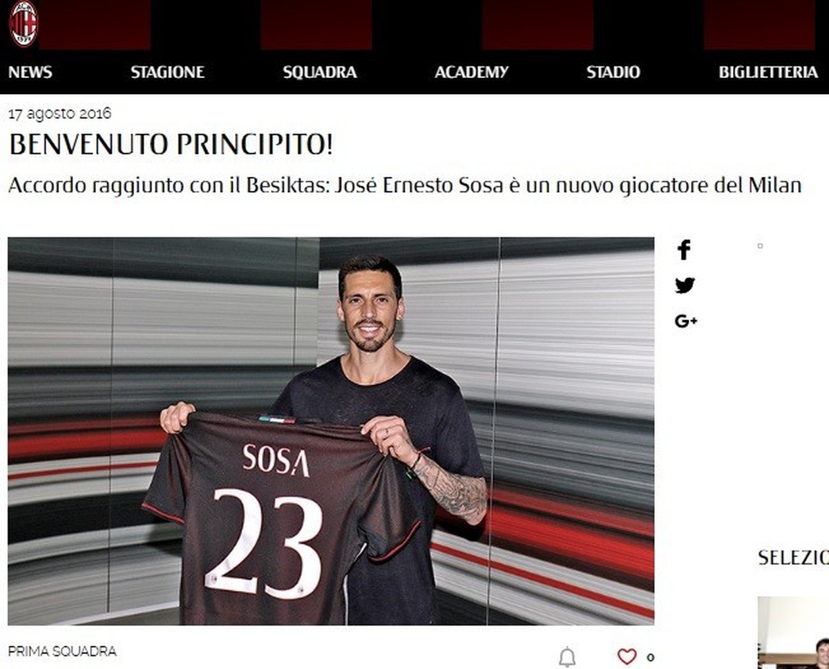 Jose Sosa Milan\'da