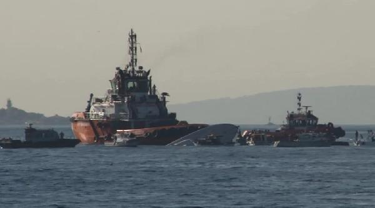 Sahil Güvenlik Botu Sarayburnu Açıklarında Alabora Oldu (1)