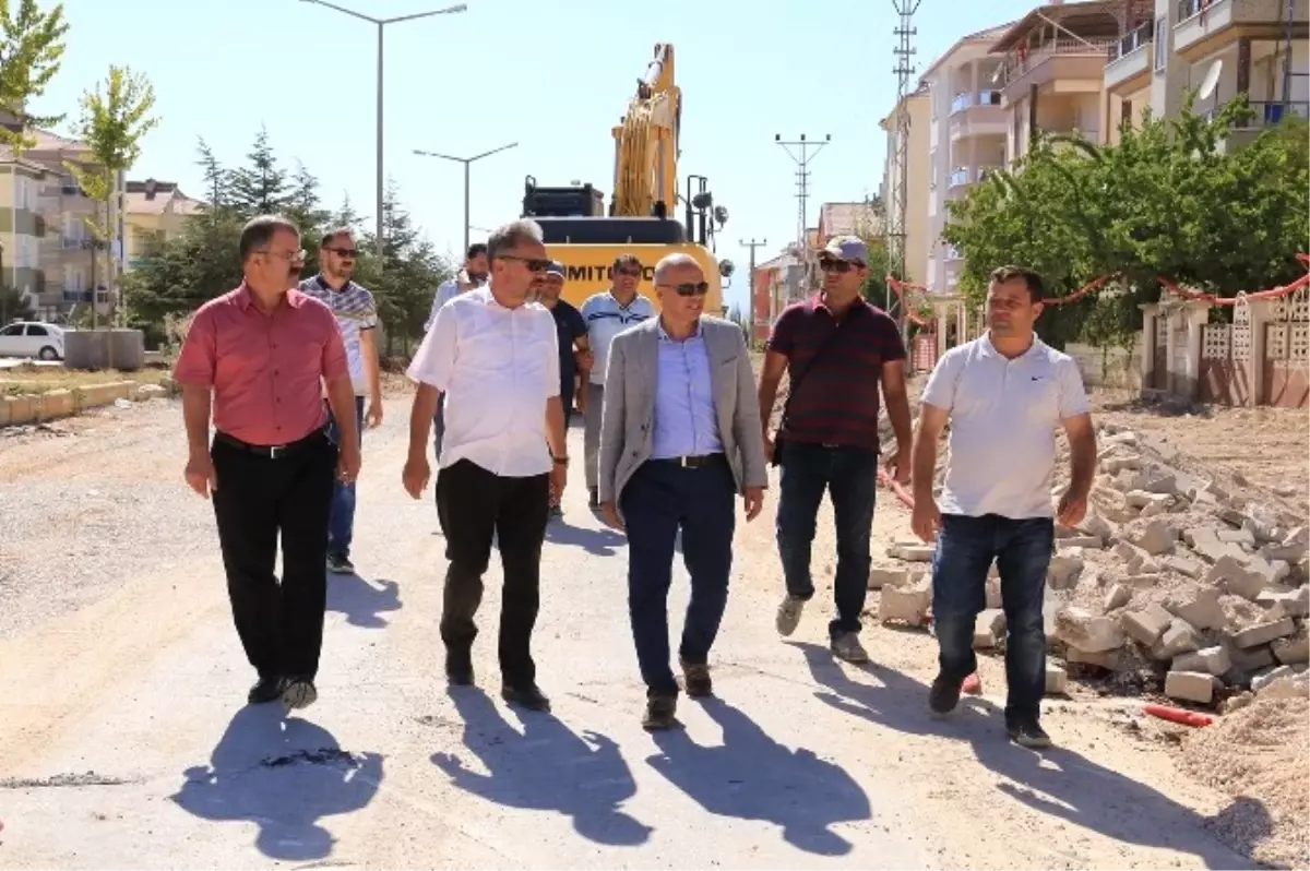 Başkan Çalışkan, Alparslan Türkeş Bulvarı\'ndaki Çalışmaları İnceledi