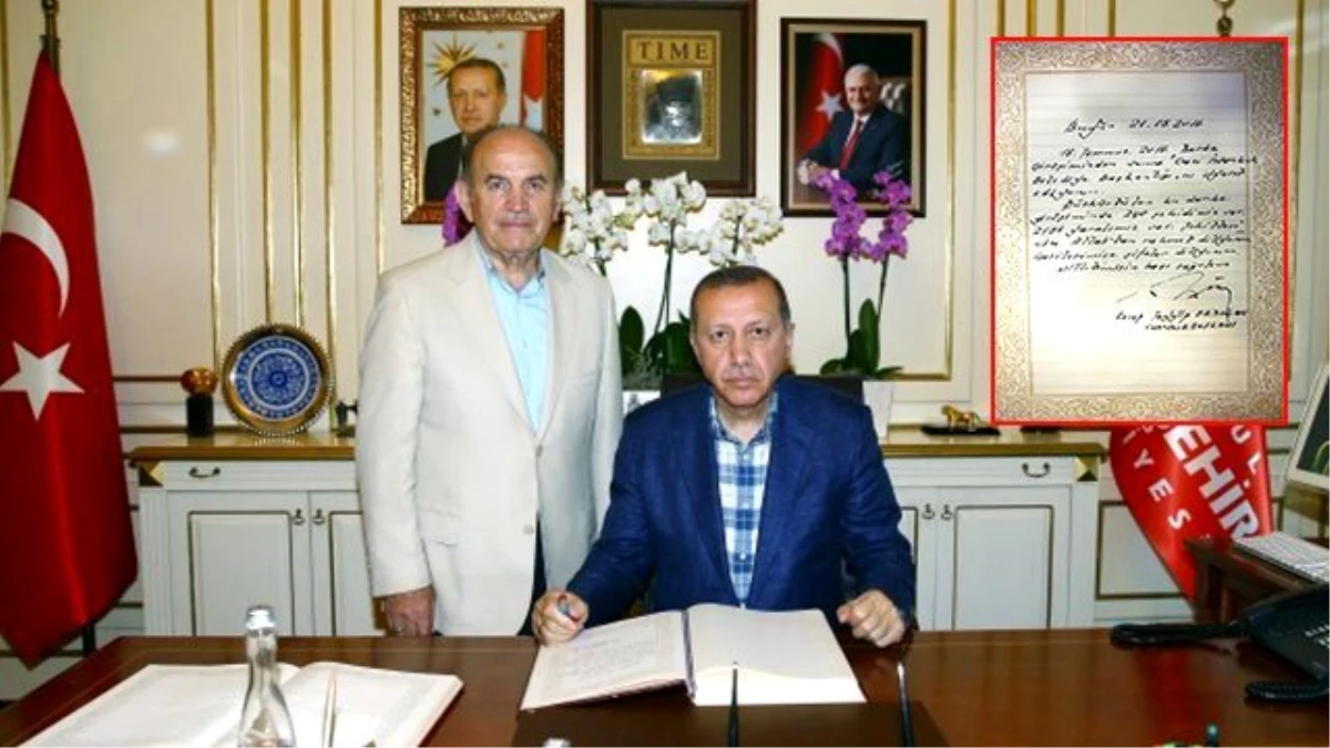 Cumhurbaşkanı Erdoğan, İBB\'yi Ziyaret Edip Şeref Defterini İmzaladı