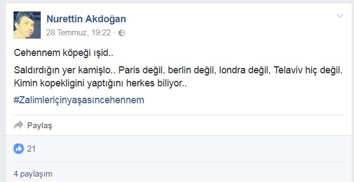 Düğünü Kana Bulanan Damadın Dikkat Çeken Işid Paylaşımı