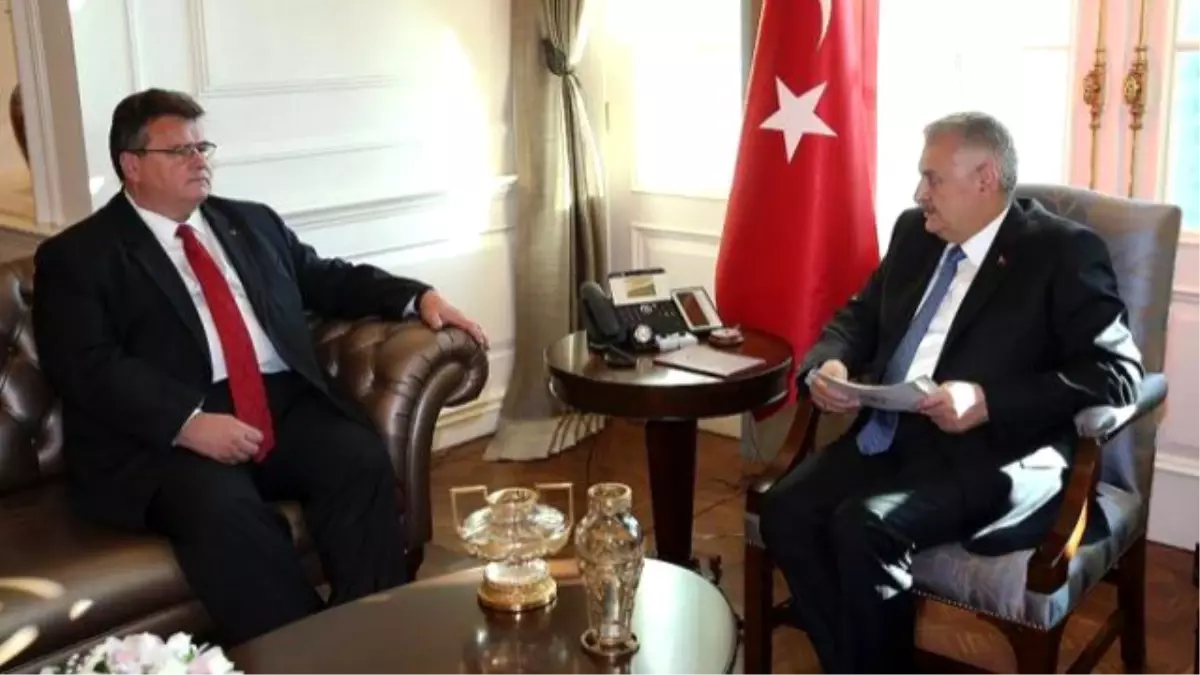 Başbakan Yıldırım, Litvanya Dışişleri Bakanı Linkevicius\'u Kabul Etti