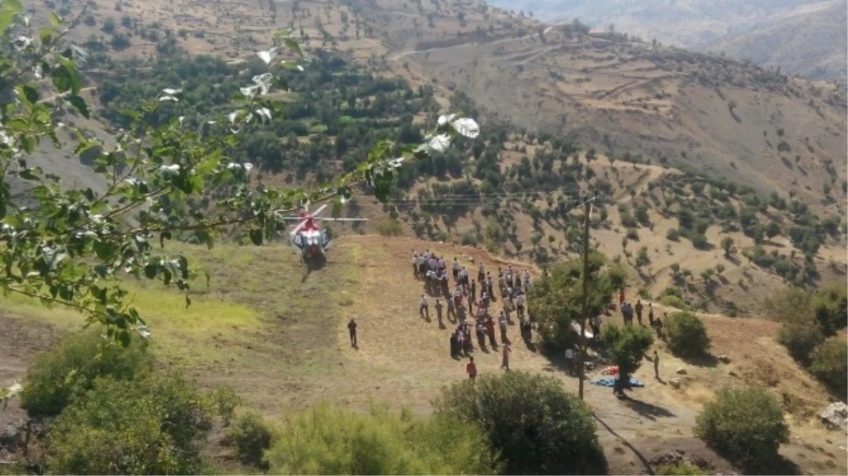 Yaralıya Ambulans Helikopter Müdahale Etti