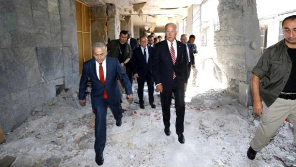 ABD Başkan Yardımcısı Biden, Bombalanan TBMM\'yi İnceledi
