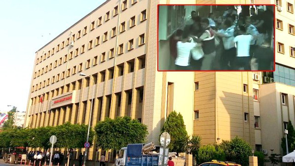 Adliyede Katil Zanlısına Linç Girişimi Güvenlik Kamerasında