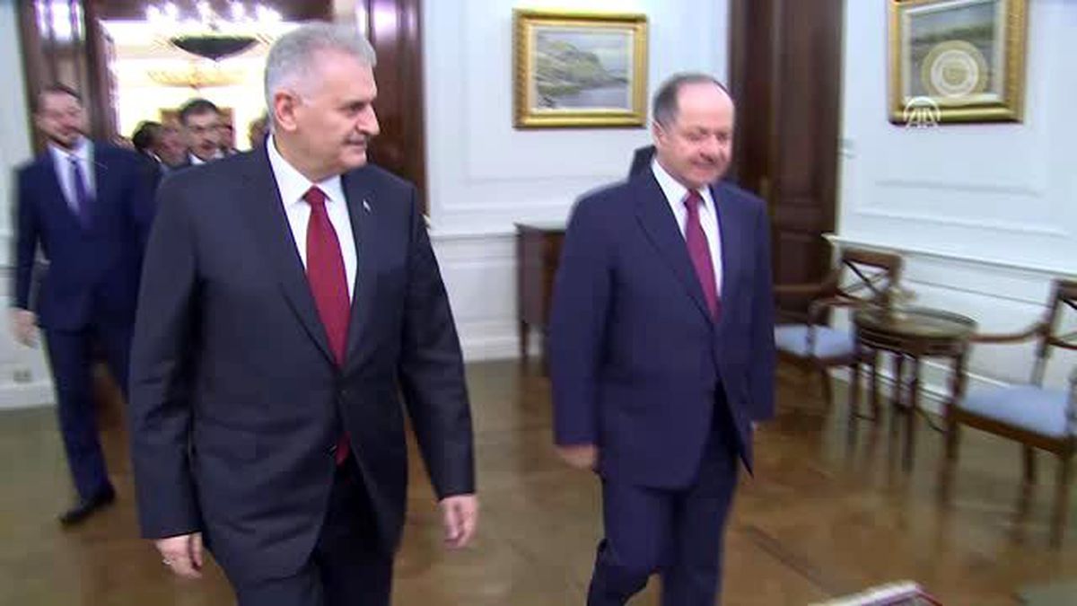Başbakan Yıldırım, Mesut Barzani\'yi Kabul Etti