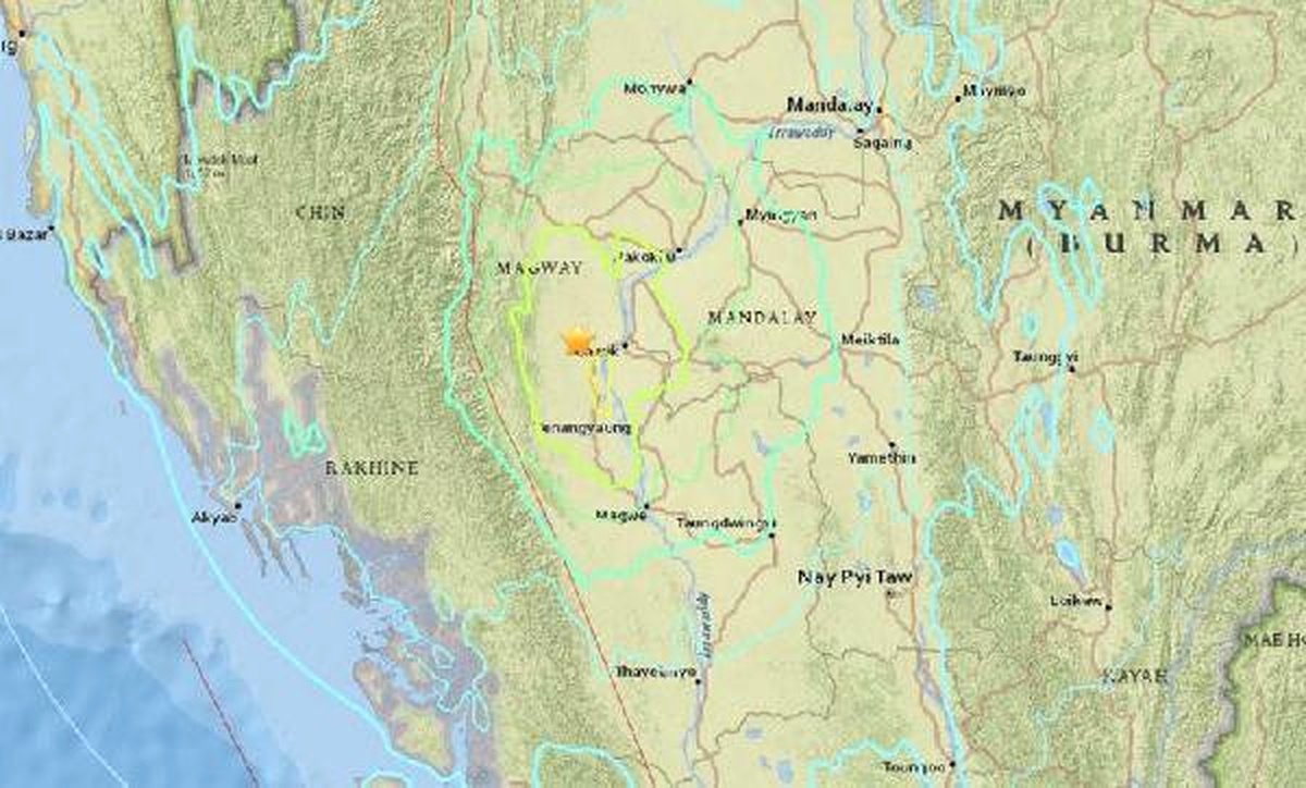 Burma\'da 6.8 Büyüklüğünde Deprem Meydana Geldi