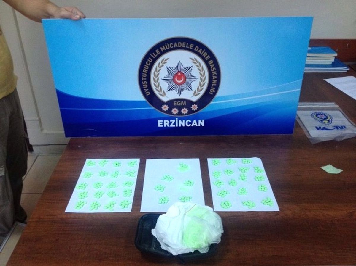 Erzincan da 426 Adet Sentetik Uyuşturucu Ele Geçirildi