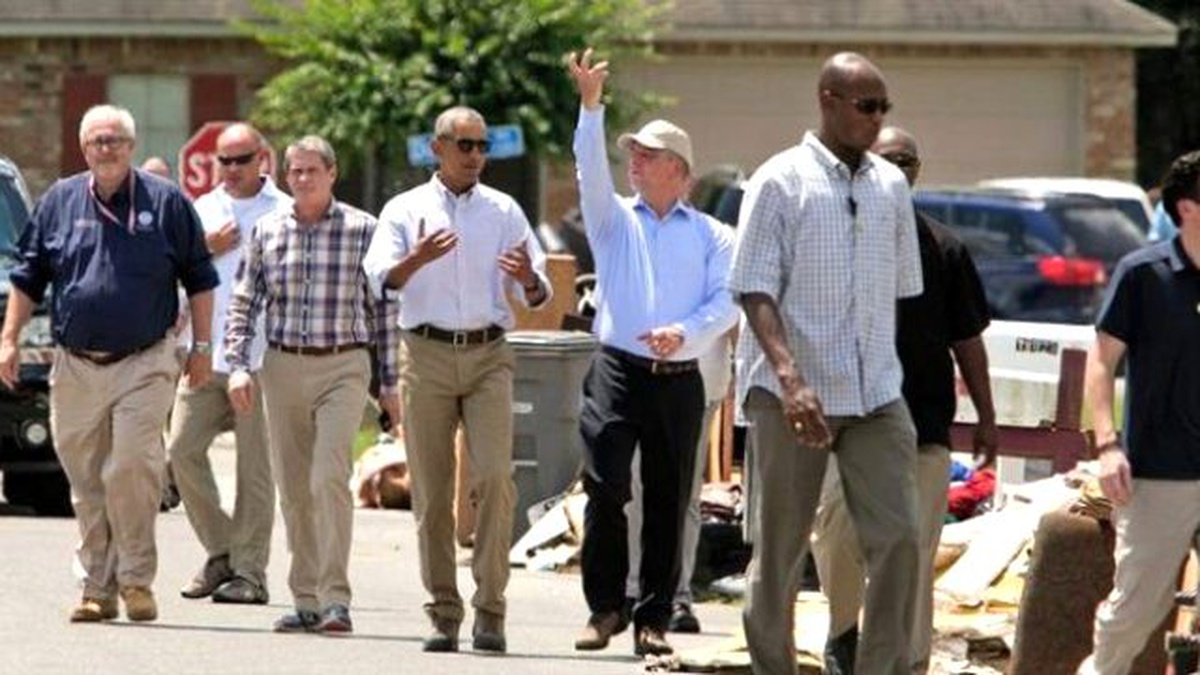 Obama Sel Felaketinin Vurduğu Louisiana\'da