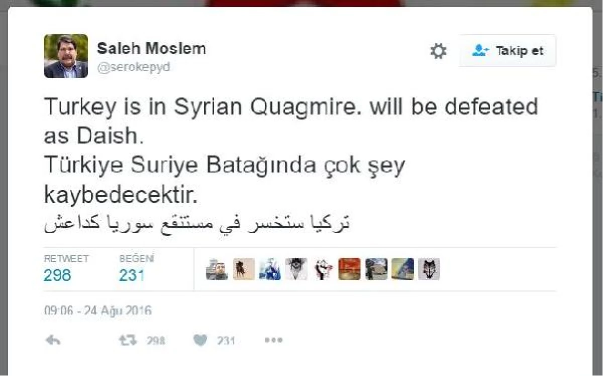 Salih Müslim: "Türkiye Suriye Batağında. Işid Gibi Bozguna Uğrayacak"