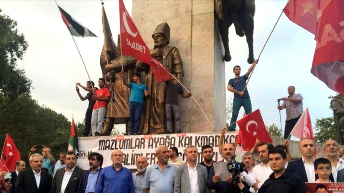 Sp\'den "Teröre, Darbelere, İsrail\'le Anlaşmaya Hayır" Eylemi