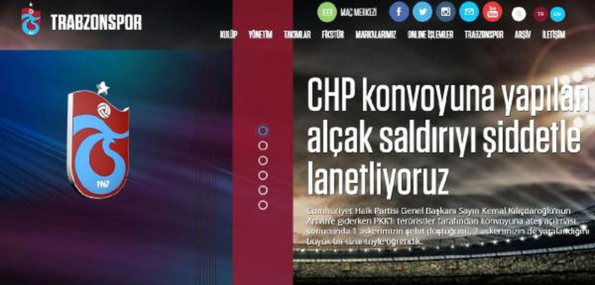 Trabzonspor, CHP Konvoyuna Yapılan Saldırıyı Kınadı